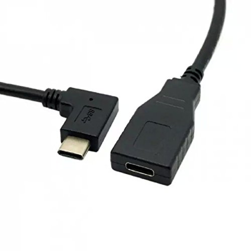 Goliton? 90 Degree Right Angled USB-C USB 3.1 Type-C Male to Female Extension Data Cable for Macbook Tablet - 20CM