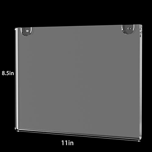2-Pack Clear Acrylic Business Card Holders - Wall Mount With 8 Slots