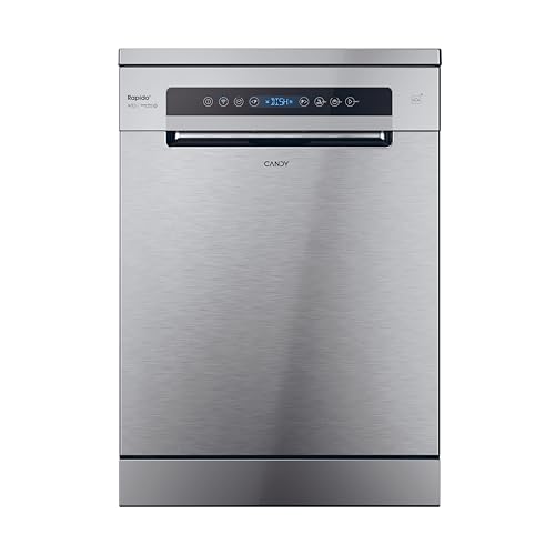 Rápido CF 5C7F1X, Lavavajillas 60 cm, 15 Servicios, Digital, WIFI, 8 Programas, Motor Inverter, Inicio Diferido 1-23H, Indicador Sal y Abrillantador, Tercera Bandeja, 47DB, Inox