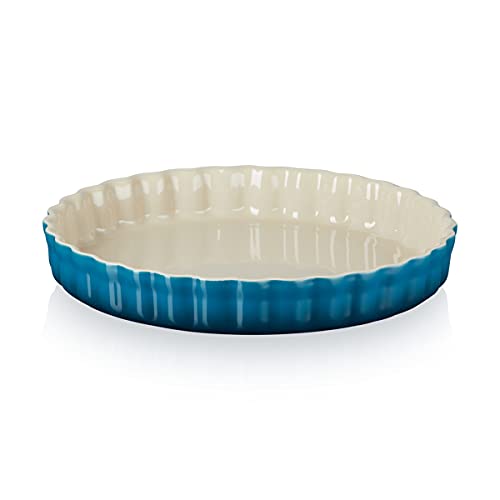 Le Creuset Tarteform aus Steinzeug, 28 cm, 2.1 Liter, Deep Teal, 71120286420001