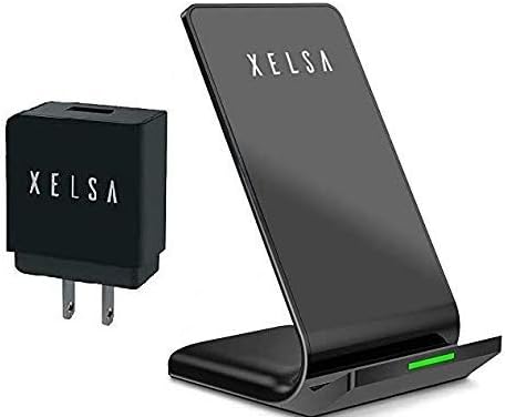 Fast Wireless Charger, Xelsa Qi Certified Wireless Charging Stand [with QC3.0 Adapter] Compatible iPhone X/XS/XR/XS Max/8/8Plus,10W Compatible Samsung Galaxy S10/S10+/S9/S9+/S8/S8+/S7/S7edge/Note9/8