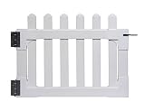 Zippity Outdoor Products ZP19004 Newport Vinyl Picket Unassembled Gate, 31"H x 41"W", White