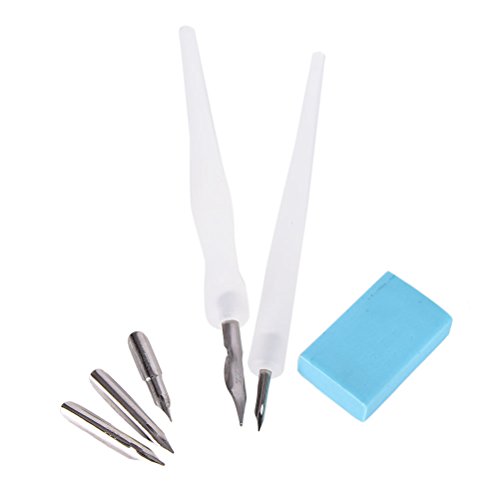 1 Set Manga Cartoon Comic Pro Anime Drawing Painting Kit Tool With 2 Pen Holders and 5 Nibs,Color Random by OBANGONG