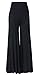 Darshion Woman Casual Office Wear Comfy Chic Palazzo Lounge Pant (XXXL, Black)