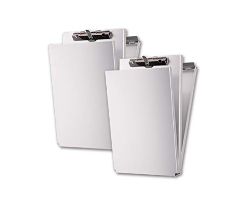 Summit Tools Dual Storage Aluminum Clipboard - 8.5 in. x 12 in. Letter Size Document Holder with Self Locking Latch, Form Clip, 2 Storage Compartment [2-Pack]
