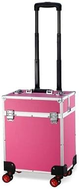 Gorilla GC-340 Cosmetics Trolley Case Black Pink with 4 Wheels Telescopic Handle view 3