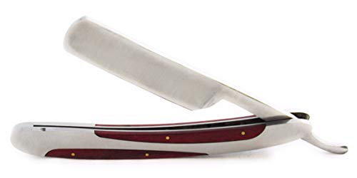 GBS Wood Cut throat Straight Razor Set- 5/8" Steel Blade with Travel Case, Sharpening Stone + 20" Leather Strop - Thumbnail 4