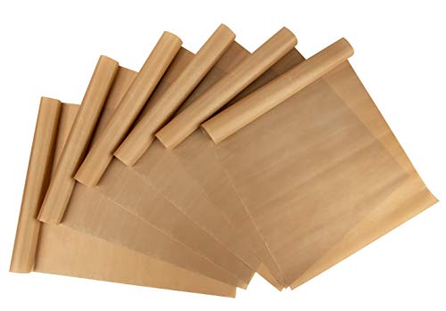 Teflon Sheets - 6-Pack PTFE Teflon Sheet for Heat Press, 16 x 24-Inch Heat Transfer Sheets, Heat-Resistant Craft Mats, Non-Stick Oven Liners