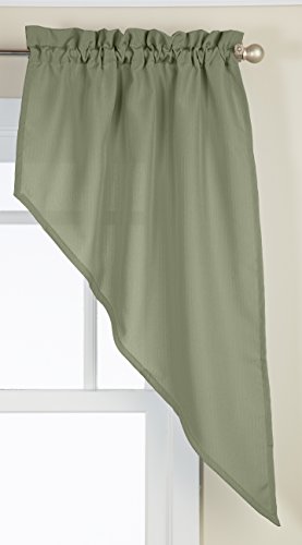 Lorraine Home Fashions Ribcord Swag Pair, 54-Inch x 38-Inch, Sage