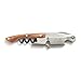 Pocket Prestige Waiters Corkscrew By Coutale Sommelier - Naturalwood - French Patented Spring-Loaded Double Lever Wine Bottle Opener for Bartenders and Gifts - Sharp Micro-Serrated Knife