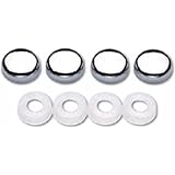 Chrome License Plate Caps Bolt Covers - Set of 16