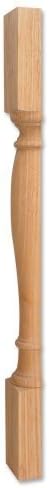 One Pair- SPLIT- Turned Wood Posts (Island Leg). 3-1/2" x 1-3/4" x 35-1/2". by Alabama Cabinet Supplies
