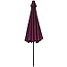 Best Choice Products 10ft Solar LED Market Patio Umbrella w/USB Charger, Detachable Portable Power Bank, Weather-Resistant Canopy, Easy Crank, Tilt Adjustment - Burgundy