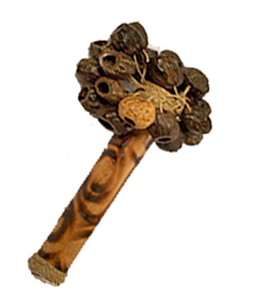 Hawaii Tropical 8" Long Musical Bamboo and Kukui Nuts Shaker