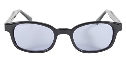 Pacific Coast Original KD's Biker Sunglasses (Black Frame/Blue Lens)