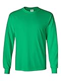 Gildan Adult L/S T-Shirt in Irish Green - Small