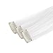 SWACC 12 Pcs Straight One Color Party Highlights Clip on in Hair Extensions Colored Hair Streak Synthetic Hairpieces (White)thumb 2