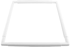 Metuynm Large Square Embroidery Hoop, 17inch Plastic Cross Stitch Frame Clip White DIY Sewing Tools Hoops Craft Embroidery Snap Frame Hoop for Cross Stitching Quilting, Needlepoint, Silk-Painting