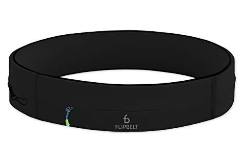 FlipBelt Running & Fitness Workout Belt, Black, Medium