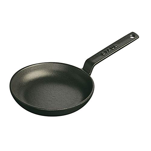 Staub Mini Frying Pan Single Pan – Pan (Single Pan, Black, Cast Iron, 0.15 l, 400 g)
