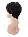 Kalyss Men's Short Black Brown Synthetic Hair Wig