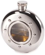 Nicholas Collection Portside Liquor Flask For Men, In a Gift Box, 4'' x 4.5", 5 OZ