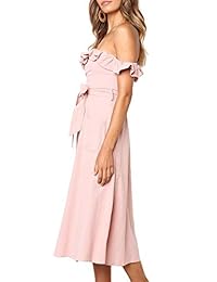 GOSOPIN Vestido de verano para mujer, con tirantes florales, estilo bohemio