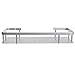 OrangeTag 1 Tier Wall Mounted Bathroom Shelf, Aluminium Silvery White