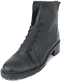 Dana Davis Madox Lugsole Women's Black Leather Zip-up Size 9.5 Ankle Boots