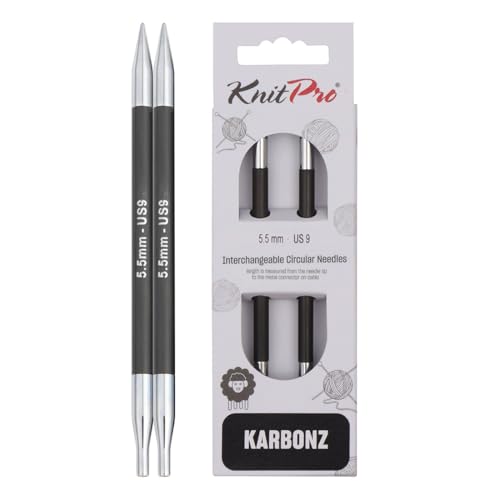 KnitPro Karbonz Interchangeable Circular Needles 5 (13cm) | 5.50 mm