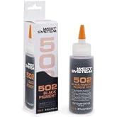 West System 502 Black Pigment Epoxy Additive, 4 oz | Tints Epoxy Black | Achieve a consistent, deep black tint in your epoxy for marine or repair projects with this concentrated pigment.