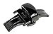 RECHERE 22mm Stainless Steel Push Button Butterfly Deployment Clasp for Leather Watch Band Strap Black