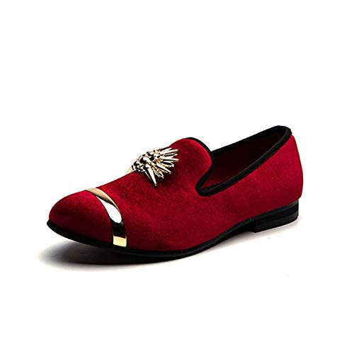 slim fit dress slacks CHRISTIAN LOUBOUTIN Men's Dandelion Flat Glitter Dress Loafer Shoes Go