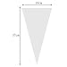 Wode Shop 100 Pieces Clear Cone Bags, Medium Transparent Plastic Cone Bags Sweets Treat Bags With Gold Twist Ties, 14.56 X 7.1 Inches