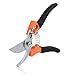 Tesinll Gardening Scissor Steel 75CR1 Bypass Professional Pruning Shears, Garden Clippers, Garden Shears, Hand Pruners, Orange+Black Color Fit for Shrubs Pruning, Branch Pruning, Flowers Pruningthumb 2
