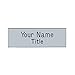 Name Badges - Name Tags - Custom Engraved with Magnet Fastener (Brushed Silver/Black)