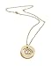 Think Positive Women's Stainless Steel Fashion Jewelry Sets Chain Pendant Earrings with Rhinestone Gold Plating