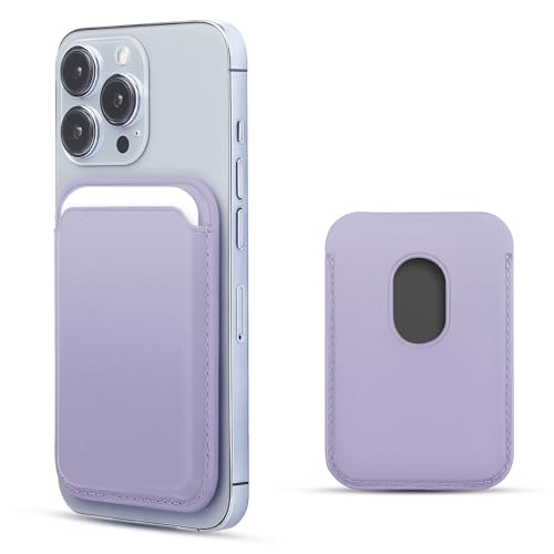 Wallfid Leder Wallet Mit Magsafe,Kompatibel Mit Iphone 17/16/15/14/13/12 Pro/Max/Plus/Mini,Rfid-Kartenhalter Mit Magsafe Magnet (Wisteria)