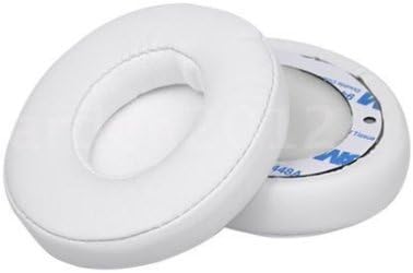 Replacement Earpad Cushion Ear Pads Compatible with Beats Solo 2 Wireless Headphone by Dr. Dre ONLY, Memory Foam (1 Pair, White)