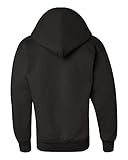 Champion Youth Double Dry Action Fleece Pullover Hood - Small, Black