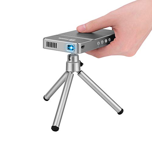 AODIN AirGo Pico Projector,WiFi Mini Projector Portable 1080P HD, DLP LED Video Projector with WiFi, HDMI, USB, Micro SD, 3.5mm Audio for iPhone, Android, Laptop, PC, Game, 100 ANSI Lumen