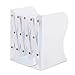 JIARI Book Ends, White Decorative Metal Iron Bookends Holder Stand Desk Nonskid Adjustable Bookend (White)