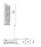 Sleek Socket Ultra-Thin Electrical Outlet Cover | Hides Ugly & Unsafe Plugs & Cords | 9 ft. Standard Size Outlet Cover with 3 Outlet Power Strip | UL/CSA Safety Certified