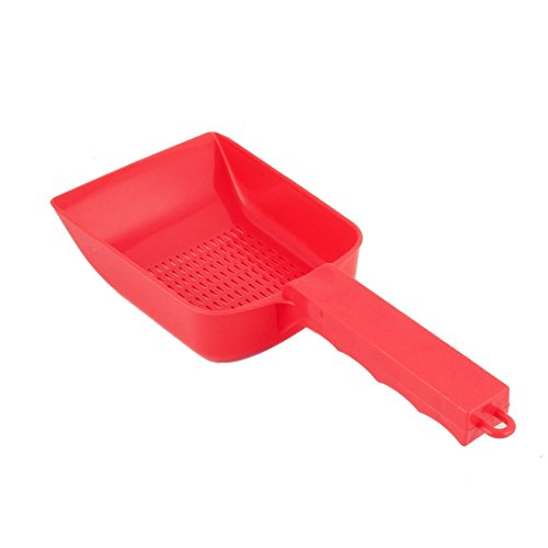 XMHF Plastic Aquarium Fish Tank Garden Sand Soil Scraper Cleaning Pan Scoop Shovel Red