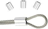 Cretty-Meet 100pcs Aluminium Crimp Loop for 1.5 mm Wire Rope Cable view 3