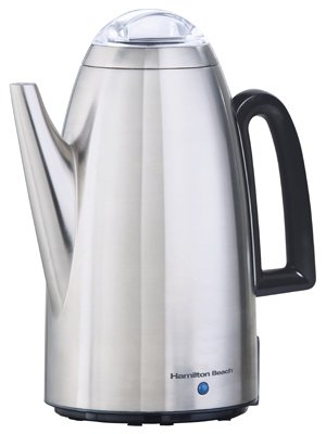 Click Here to See More Images Hamilton Beach Brands 40614 Coffee Percolator, Stainless Steel, 12-Cup,Pack of 2