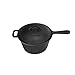 Zelancio Cookware 2.5-Quart Pre-Seasoned Non-Enameled Baked Bean Sauce Pot with Lid