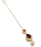 Radhesh Creation And JewellerySmall Size Maang Tikka with Crystal & Pearl