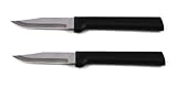 Rada Cutlery Peeling Paring Knife, W202/2, Black Handle, Pack of 2
