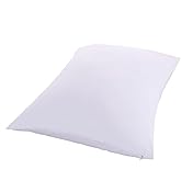 Royal Bedding 2 Pillow Protectors, Zippered Hypoallergenic Down Proof Pillow Covers, 400 Thread-Count - 100% Cotton Pillow Protector, White, Standard/Queen Size